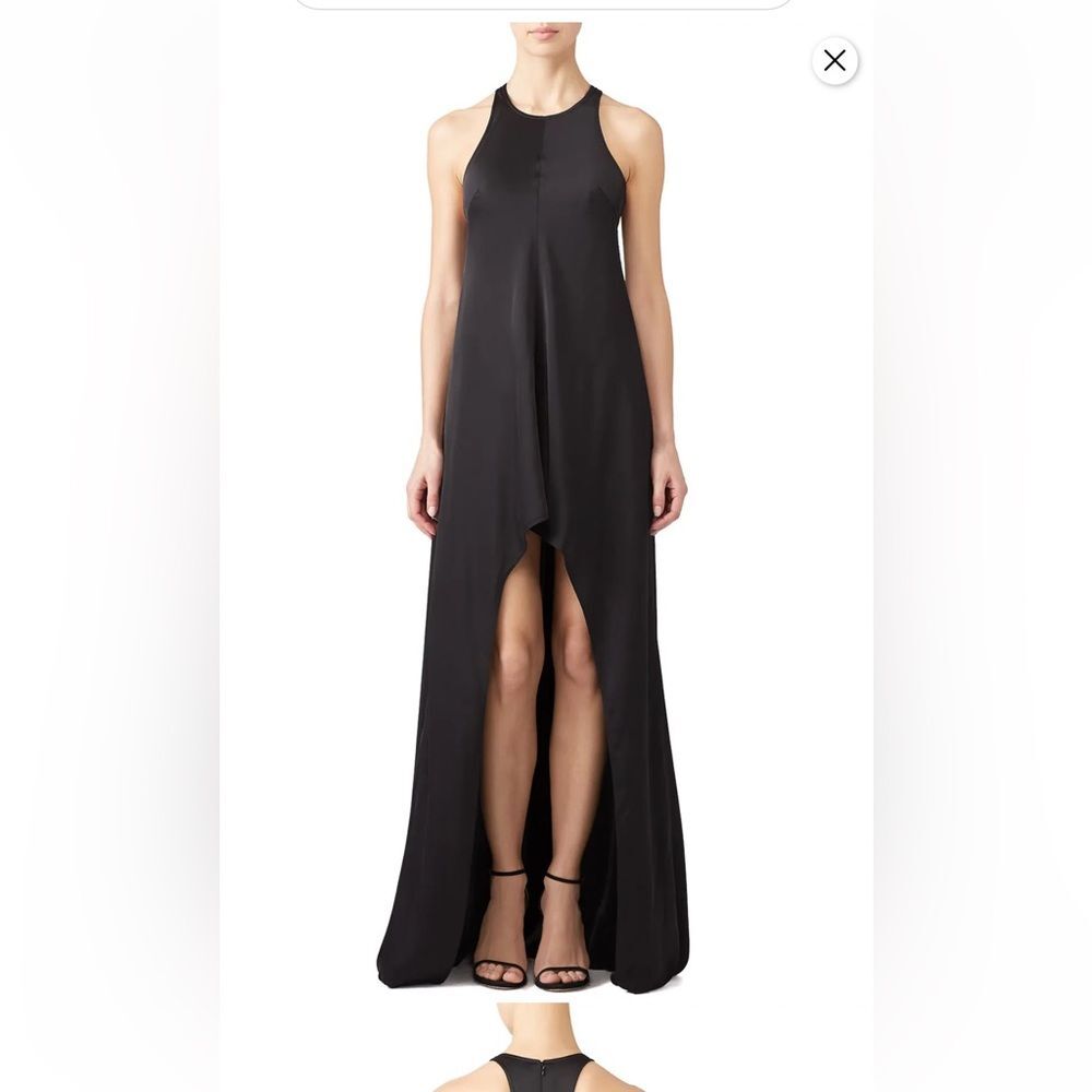KAUFMANFRANCO Black High Low Gown